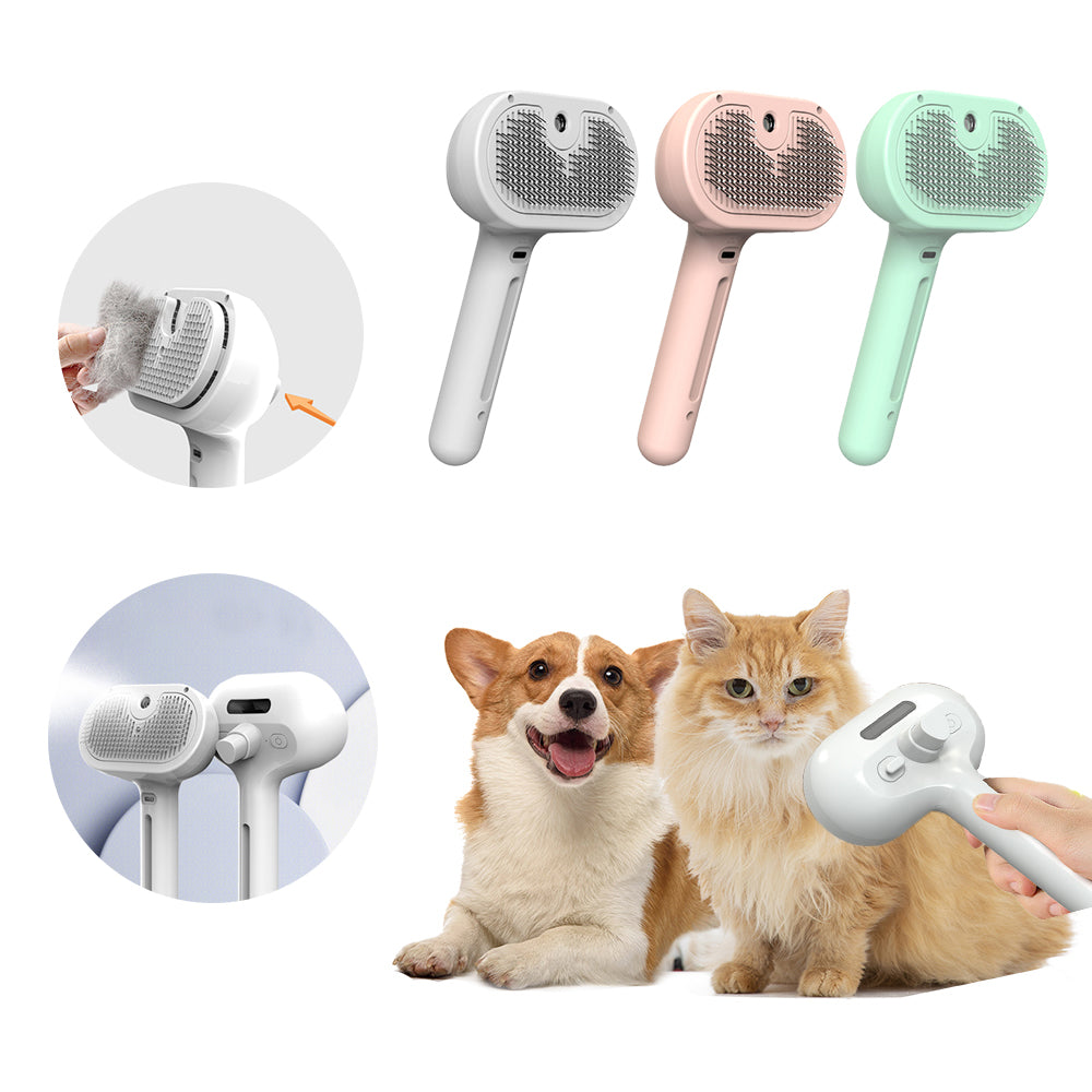 Self-Cleaning Pet Grooming Brush with Mist