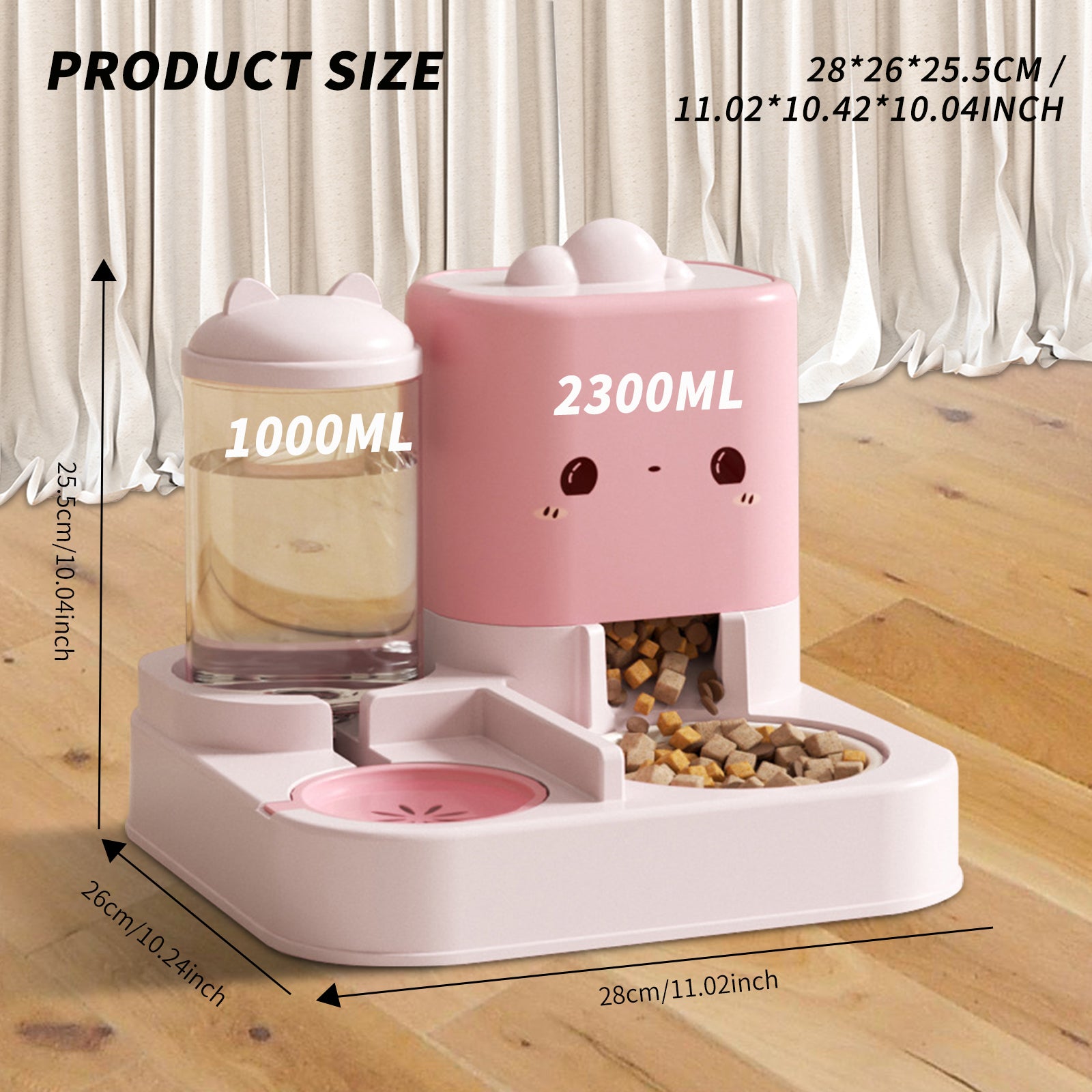 Cloud Cat Ear Pet Bowl and Water Dispenser