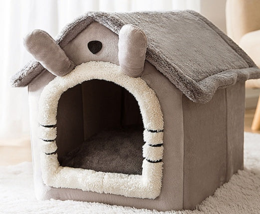 Foldable Pet House with Removable Cushion