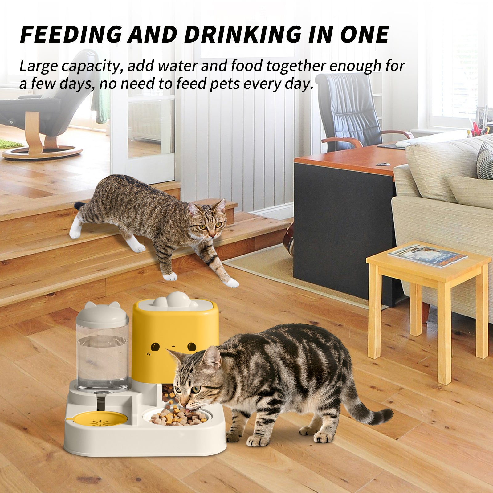 Cloud Cat Ear Pet Bowl and Water Dispenser