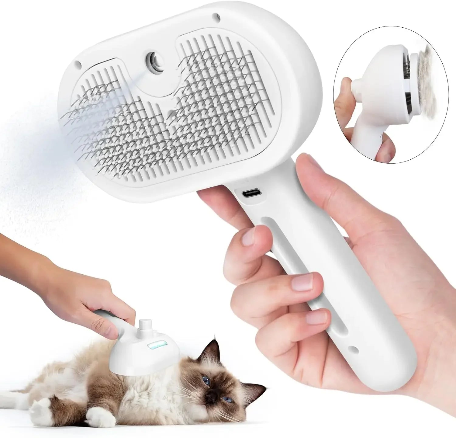 Pet Grooming Spray Brush with Mist