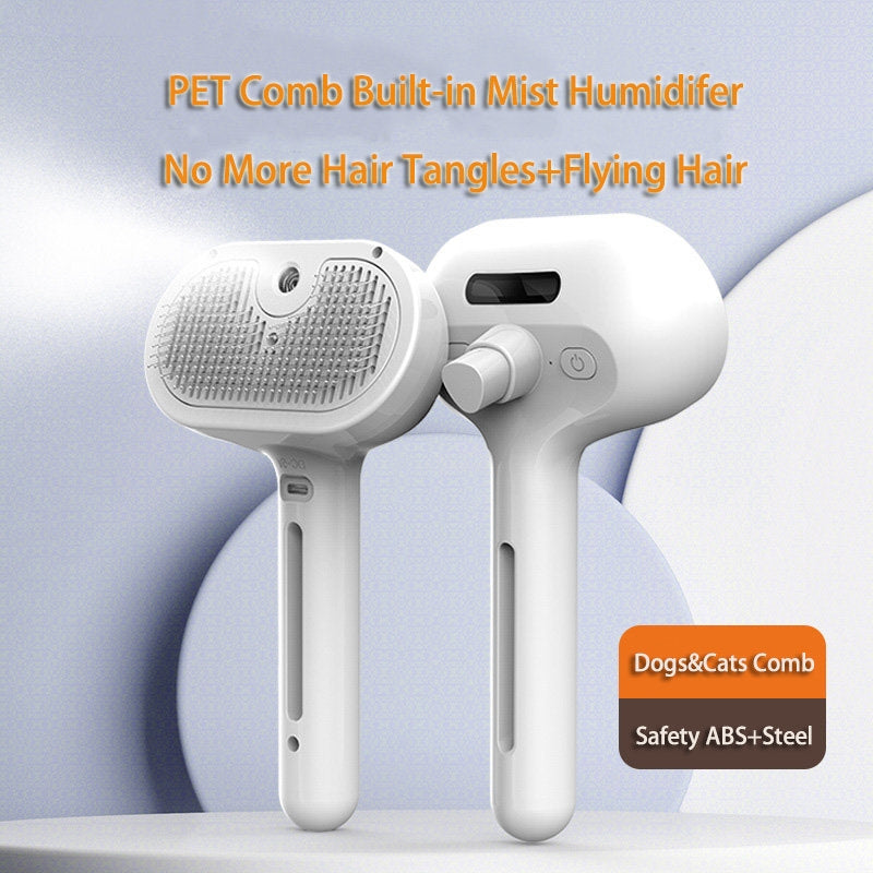 Self-Cleaning Pet Grooming Brush with Mist