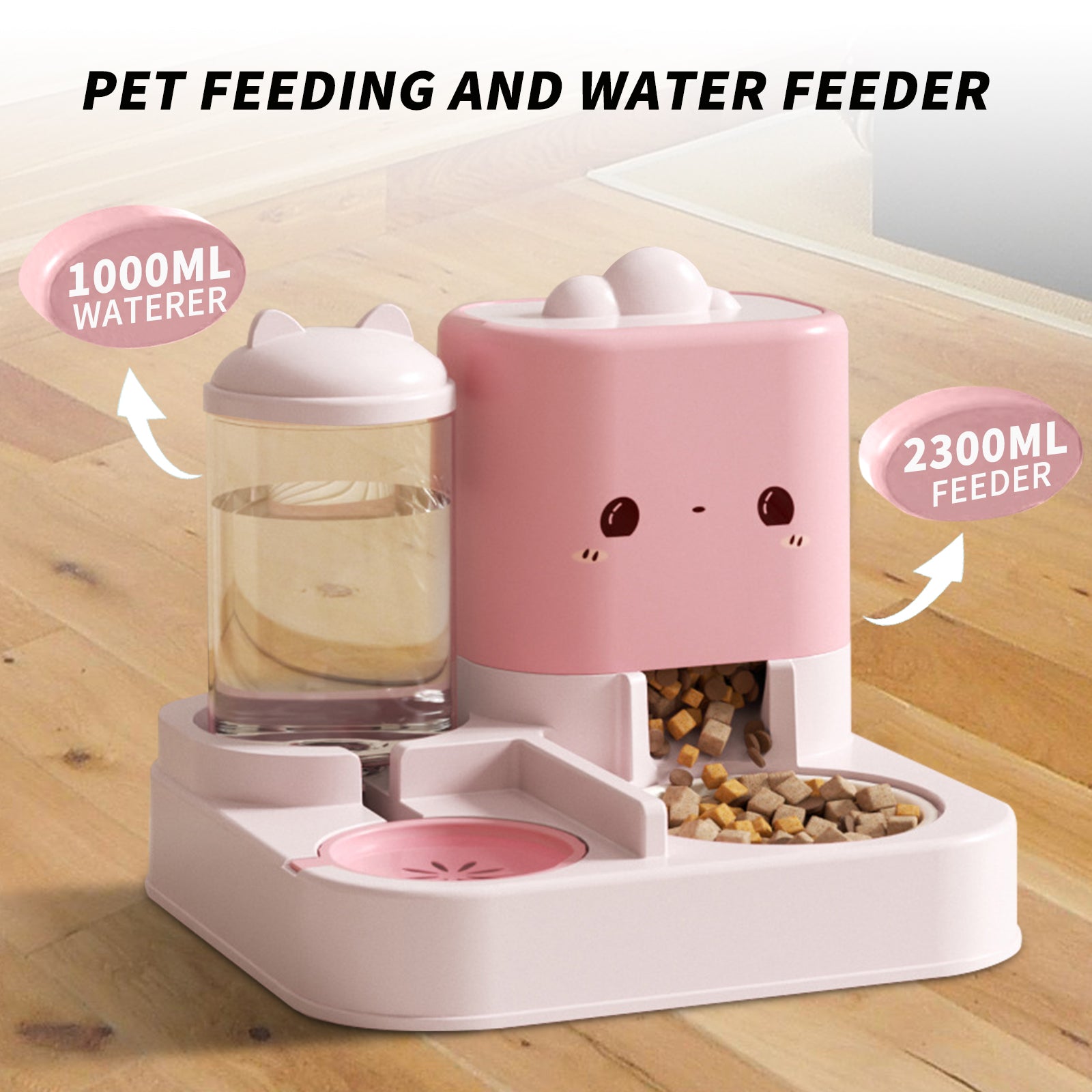 Cloud Cat Ear Pet Bowl and Water Dispenser