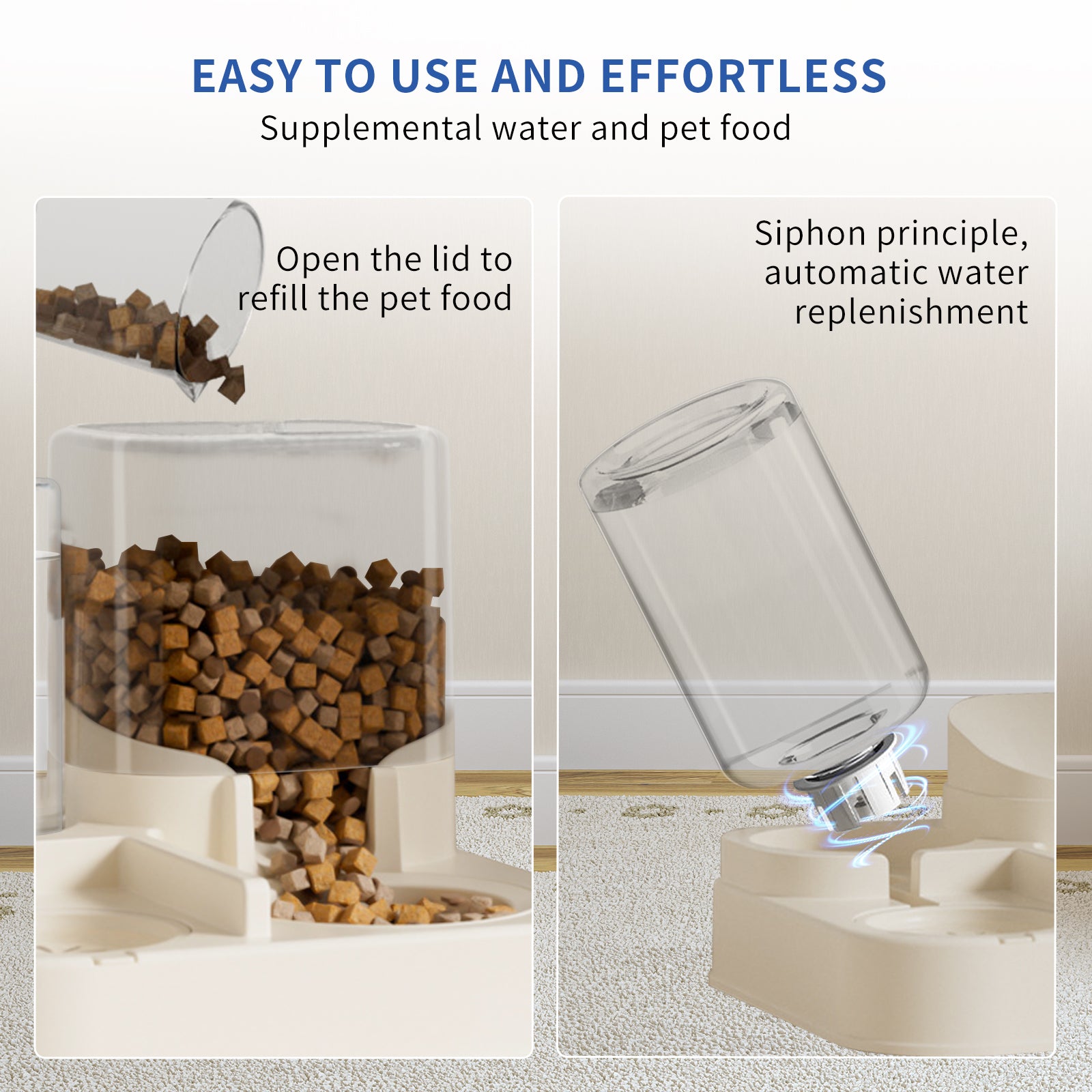 Automatic Pet Food and Water Dispenser