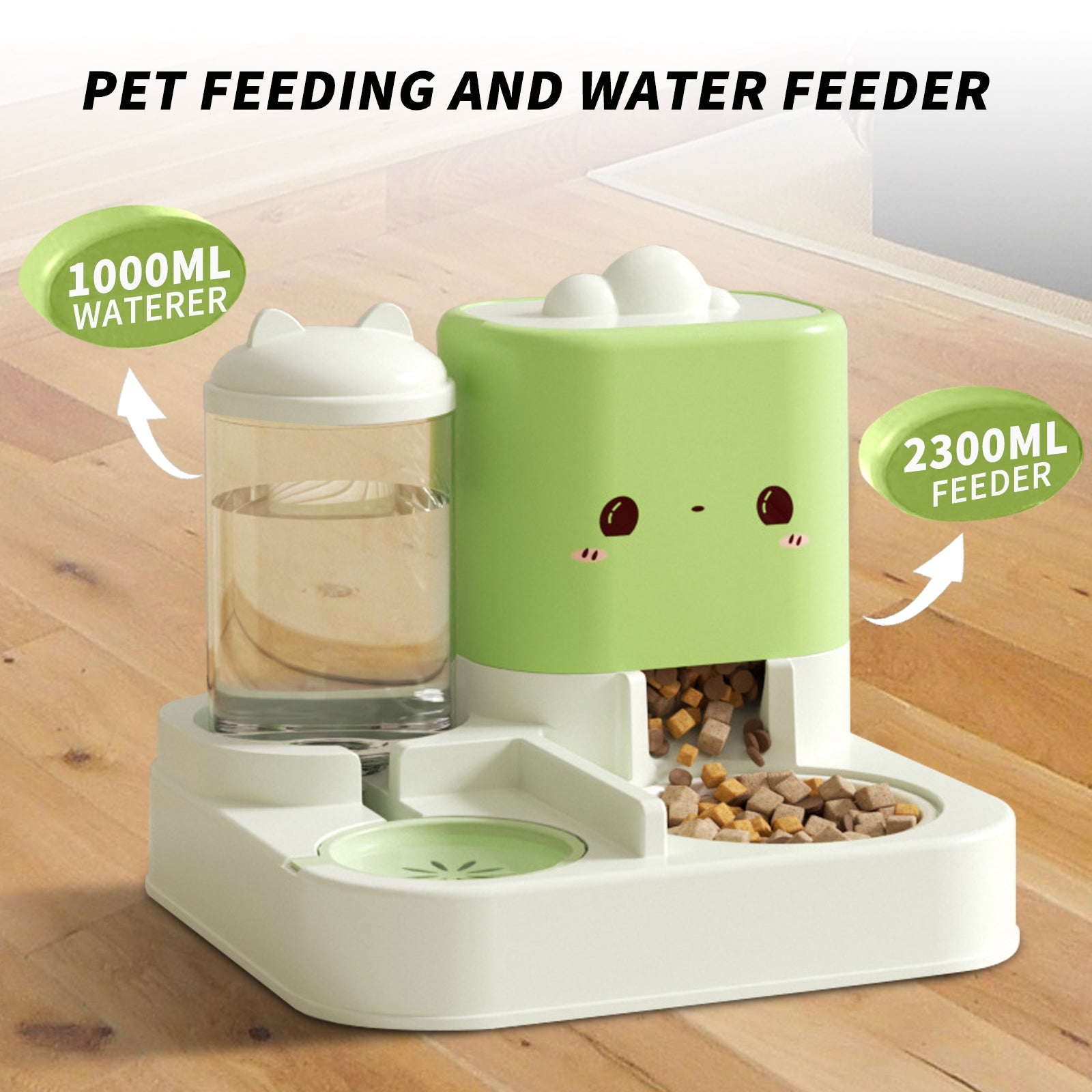 Cloud Cat Ear Pet Bowl and Water Dispenser